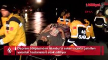 Deprem bölgesinden İstanbul'a getirilen yaralılar hastanelere sevk ediliyor