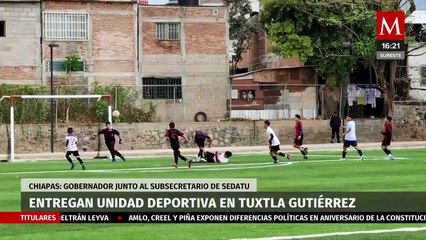 Rutilio Escandón inauguró una unidad deportiva en Tuxtla Gutiérrez