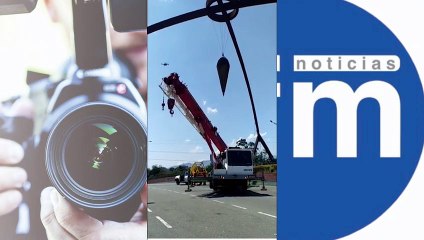 Así fue desmontada la plomada de punto cero en Medellín