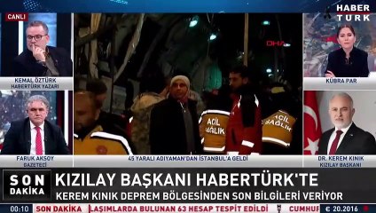 Kızılay Başkanı Kınık 'ulaşamadığımız bina yok' dedi; canlı yayında tepki geldi