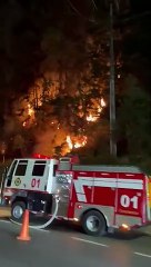 (EN VIDEO): Se presenta incendio forestal en la Autopista Medellín - Bogotá