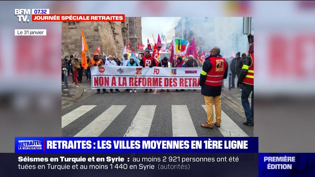 Réforme des retraites: les villes moyennes aussi en première ligne