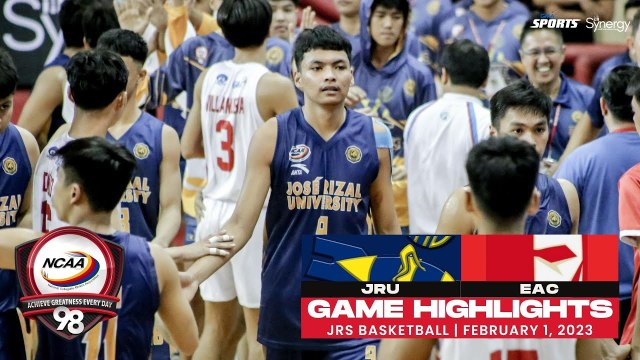 NCAA Season 98 | Game Highlights: JRU vs EAC | February 1, 2023 | Jrs Basketball Tournament