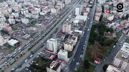 Deprem sonrası İskenderun havadan görüntülendi