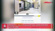 Malatya'da 'depreme dayanıklı' diye satılan yeni bina yerle bir oldu