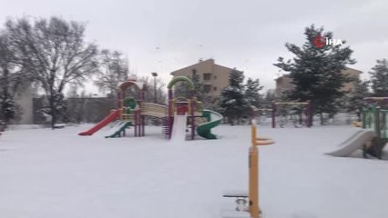 Erzurum güne karla uyandı