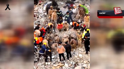 İskenderun'da arama kurtarma çalışmaları havadan görüntülendi