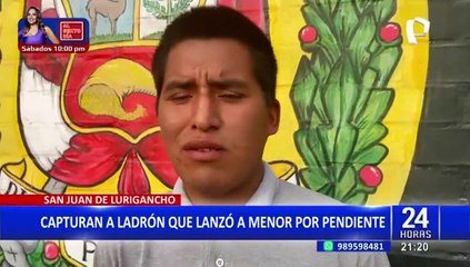 SJL: cae delincuente que lanzó a menor por un precipicio