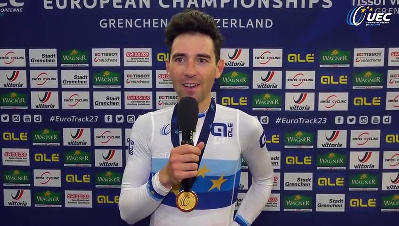 Piste - Championnats d'Europe - Granges 2023 - Benjamin Thomas, European champion : "There was a great battle with Simone Consonni..."