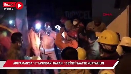 Adıyaman'da 17 yaşındakiBaran, 138'inci saatte kurtarıldı