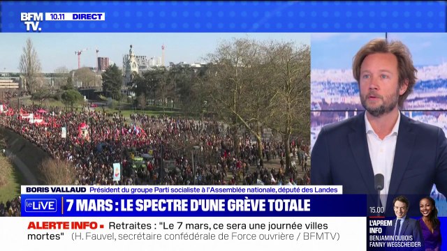 Retraites: Boris Vallaud veut trouver d'autres façons d'équilibrer ce budget que de faire payer les classes populaires