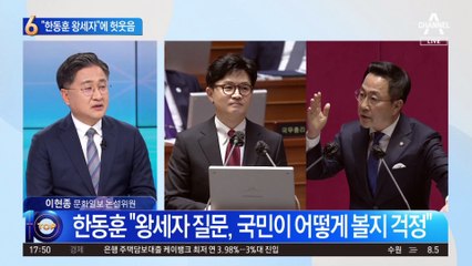 “한동훈 왕세자”에 헛웃음…대정부질문서 무슨 일이?