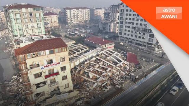 Drone footage show collapsed buildings, massive devastation from Turkey quake