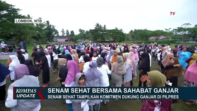 Dukung Ganjar Pranowo Maju Pilpres 2024, 'Sahabat Ganjar' Ajak Warga Lombok Timur NTB Senam Sehat!
