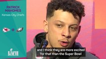 Mahomes' family 'more excited' for Rihanna than Super Bowl