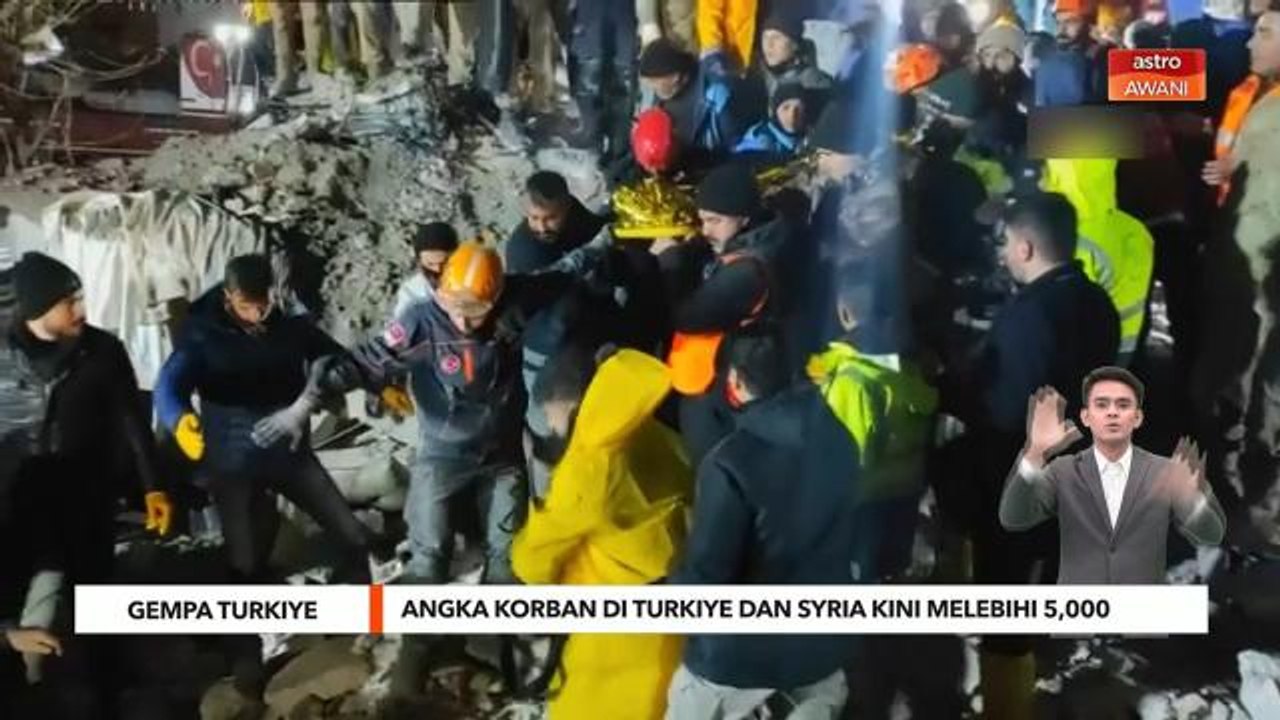 Gempa Turkiye | Angka korban di Turkiye dan Syria kini melebihi 5,000 orang