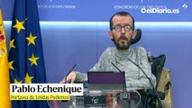 Echenique dice que Llop ha dejado claro que su propuesta es volver al modelo previo a la ley del ‘solo sí es sí’