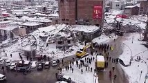 Depremin vurduğu Malatya havadan görüntülendi