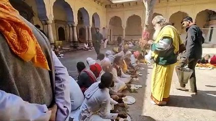 गलता तीर्थ में भंडारा, संतों ने पाई प्रसादी... देखिए VIDEO