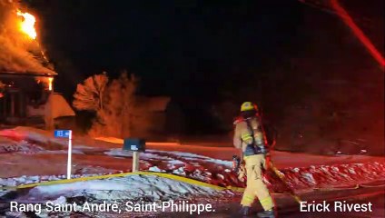Incendie à Saint-Philippe (Le Reflet - Erick Rivest)