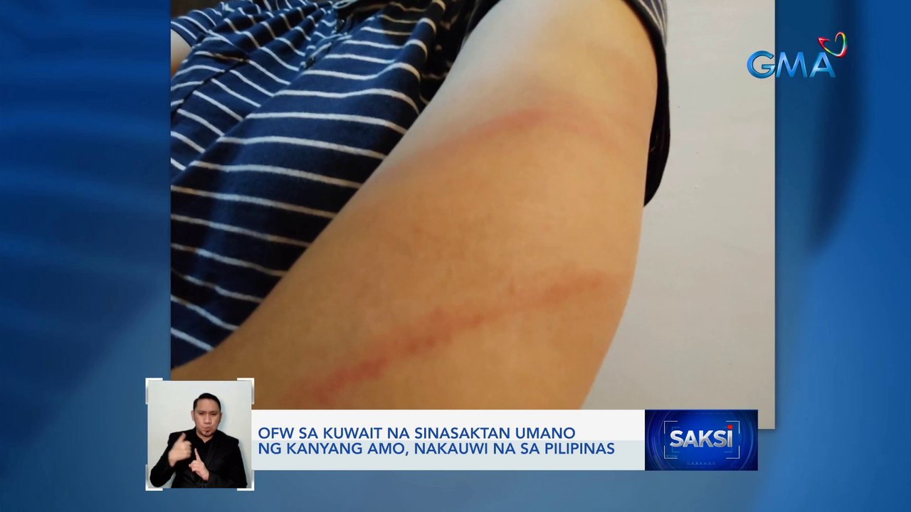 OFW sa Kuwait na sinasaktan umano ng kanyang amo, nakauwi na sa Pilipinas | Saksi