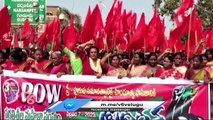 POW President Sandhya Holds Rally Against Govt On Women Safety _ Mahabubabad _ V6 News