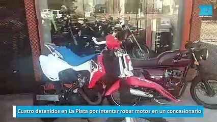 Cuatro detenidos en La Plata por intentar robar motos en un concesionario