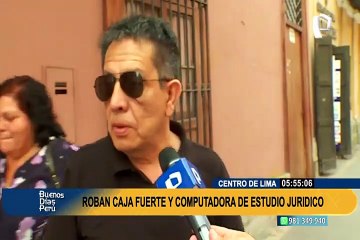 Cercado de Lima: ladrón ingresa a estudio jurídico y roba S/18 000 de caja fuerte