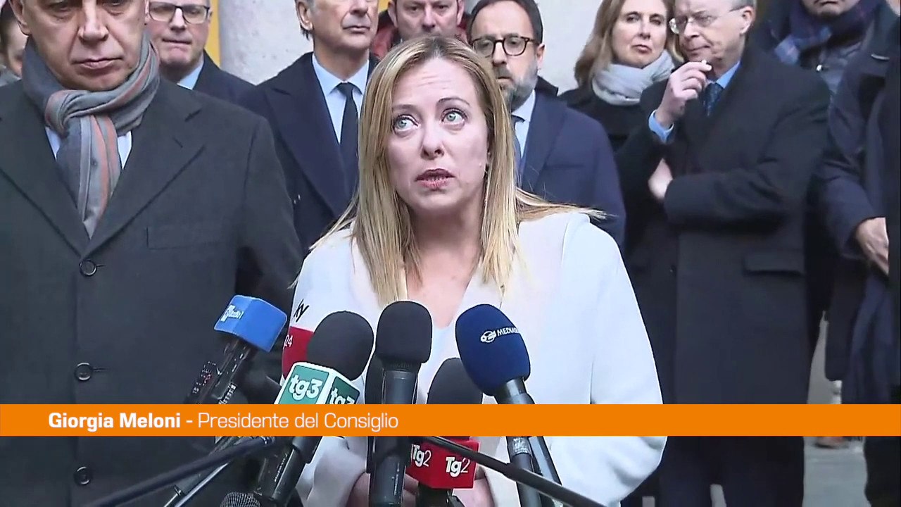 Cospito, Meloni "Procura fa il suo lavoro, ma tema dimissioni non c'è"