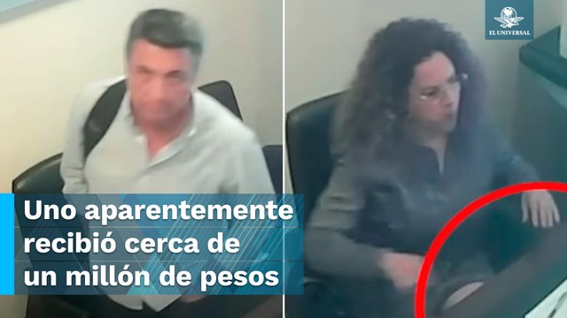 Recibiendo fajos de billetes, exhiben a funcionarios de Layda Sansores y senadora de Morena