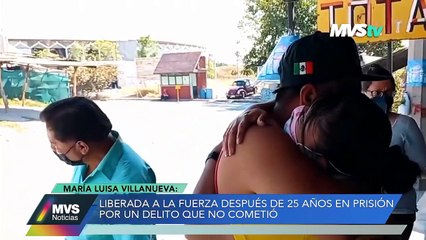 María Luisa Villanueva, liberada a la fuerza después de 25 años en prisió,  por un delito que no cometió