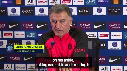 Neymar 'taking care' of ankle injury - Galtier