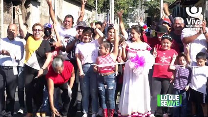 Familias del barrio Ayapal inauguran la construcción de 6 cuadras asfaltadas