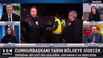 Gazeteci Mehmet Akif Ersoy bölgede karanlıkta çalışıldığını canlı yayın aracının ışıklarını kapatarak gösterdi