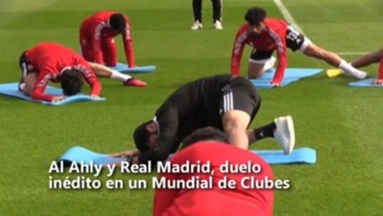 Jugadores del Real Madrid se ejercitan en Rabat en vísperas de su encuentro con Al Ahly