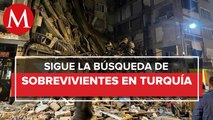 Así se ve uno de los edificios caídos en el terremoto en Turquía