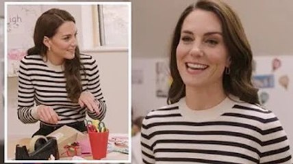 Kate Visits A Primary School In London Makes A Large And Theatrical Statement With her £79 Earrings.