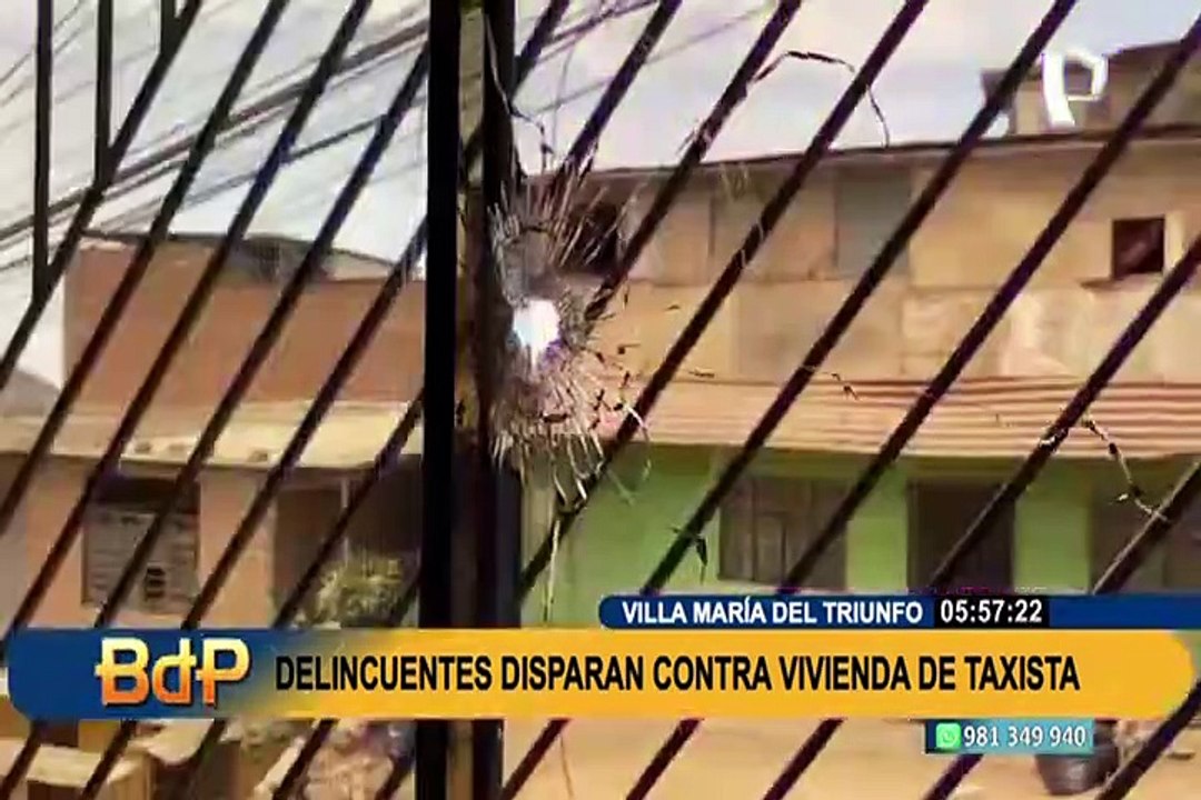 Criminales disparan contra casa de taxista donde estaba su esposa y sus dos menores hijos