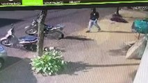 Câmera flagra tentativa de furto de motocicleta no Alto Alegre