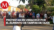 En Veracruz, habitantes de Santiago de Tuxtla protestan por aumento en tarifas de taxis