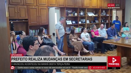 Prefeito de Apucarana anuncia mudanças