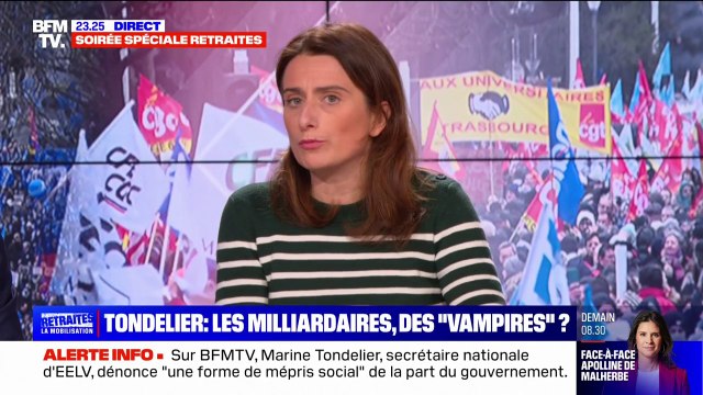 Marine Tondelier (EELV) sur les ultrariches: Mon problème ce sont plus les milliards que les personnes qui les ont