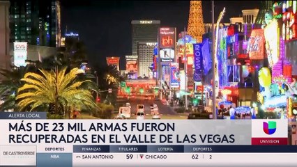 Download Video: Más de 23 mil armas de fuego fueron incautadas en Las Vegas