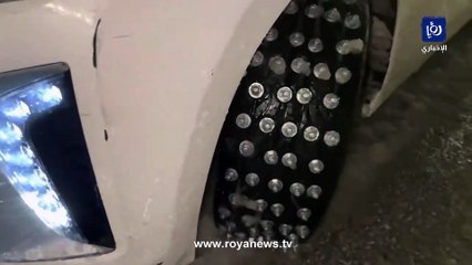 أردني يبتكر طريقة جديدة لسير مركبته على الثلوج