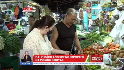 DA: 125/kg ang srp imported na pulang sibuyas | UB