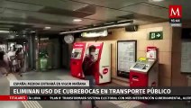 España 'dice adiós' al uso obligatorio del cubrebocas en el transporte público