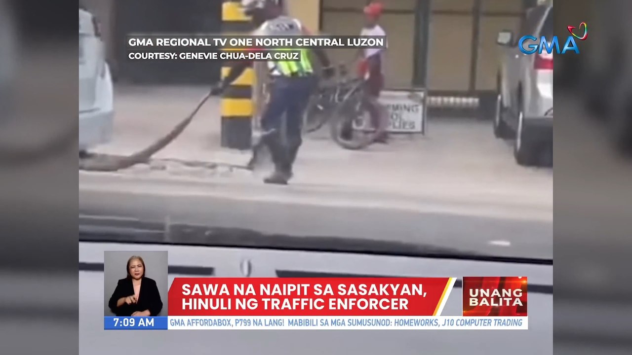 Sawa na naipit sa sasakyan hinuli ng traffic enforcer | UB