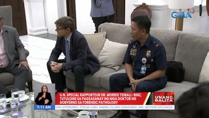 U.N Special Rapporteur Dr. Morris Tidball-Binz, tutulong pagsasanay ng mga doktor gobyerno sa forensic pathology | UB