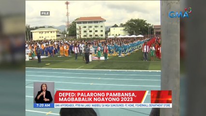 DEPED: palarong pambansa, magbabalik ngayong 2023 | UB
