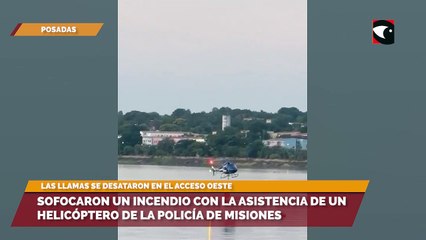Sofocaron un incendio con la asistencia de un helicóptero de la policía de Misiones